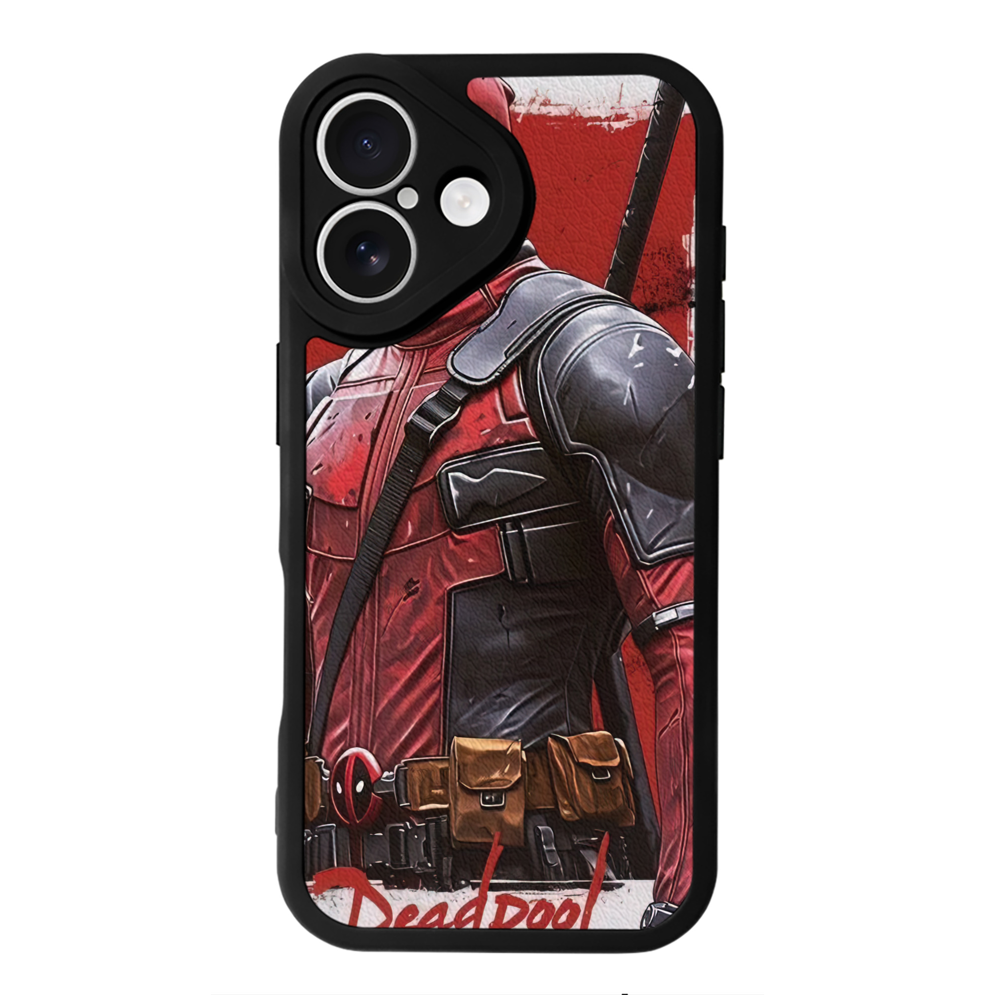 （画像用） Deadpool デッドプール 【iPhone 16シリーズ対応】シリコンスマホケース（レザー調） 材質：シリコン